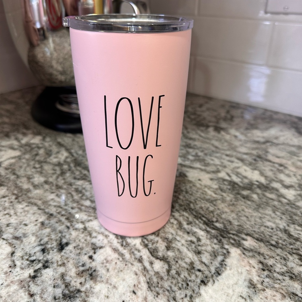 Rae Dunn Pink Love Bug Mug